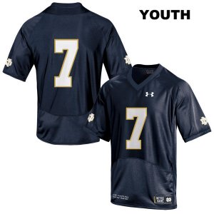 Notre Dame Fighting Irish Youth Derrik Allen #7 Navy Under Armour No Name Authentic Stitched College NCAA Football Jersey EFD8599PV